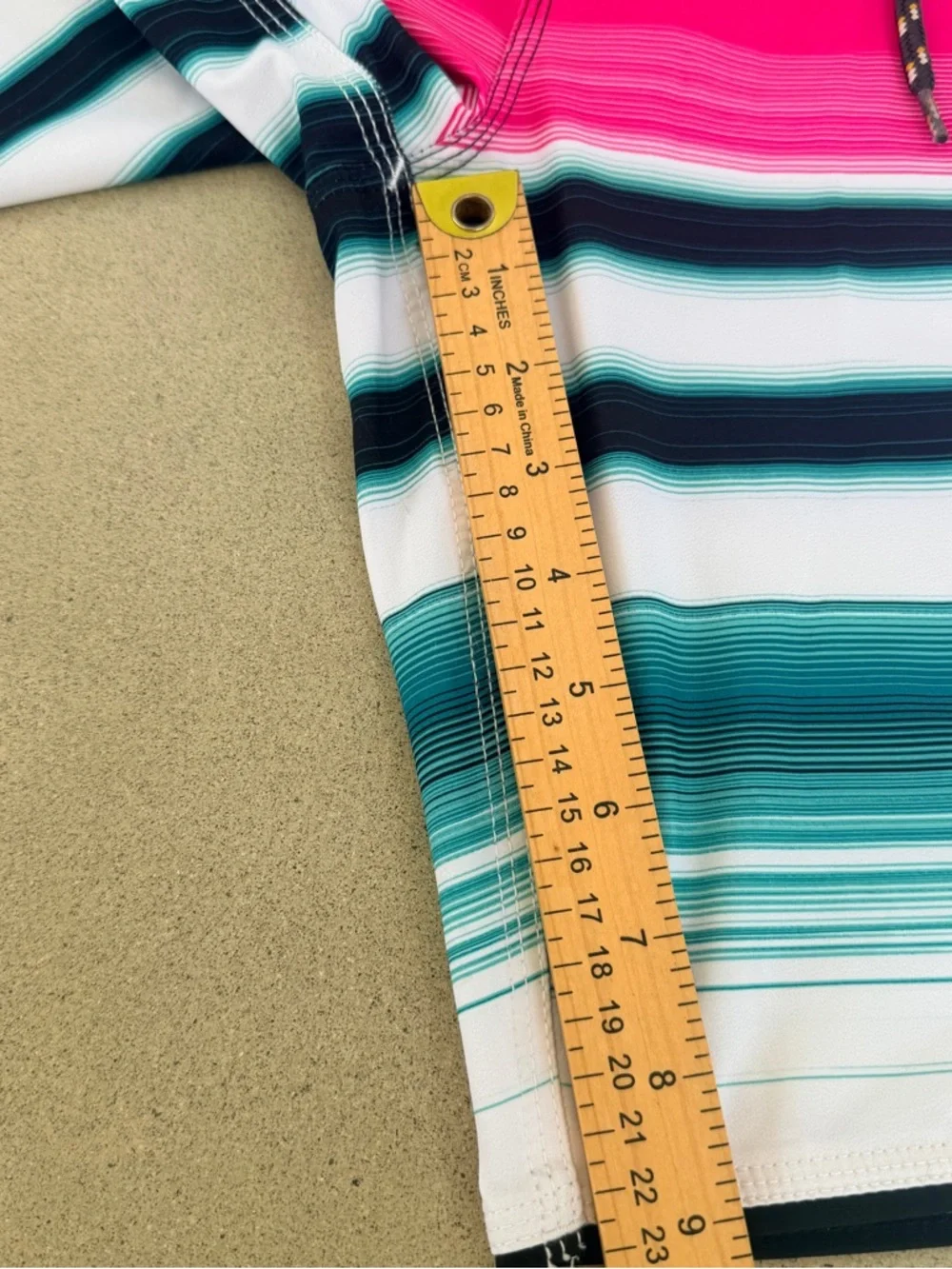 Rip Curl Surf Craft Mens Board Shorts Sz 33 Striped Swim Trunks Resort Vacation